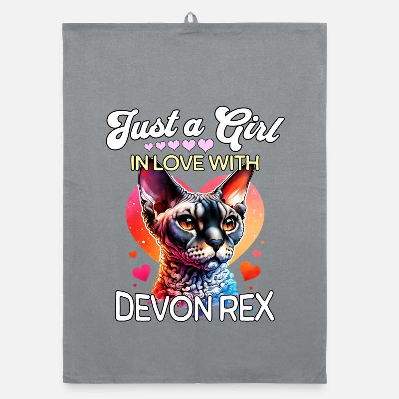 Devon Rex Mädchen Organic Geschirrtuch