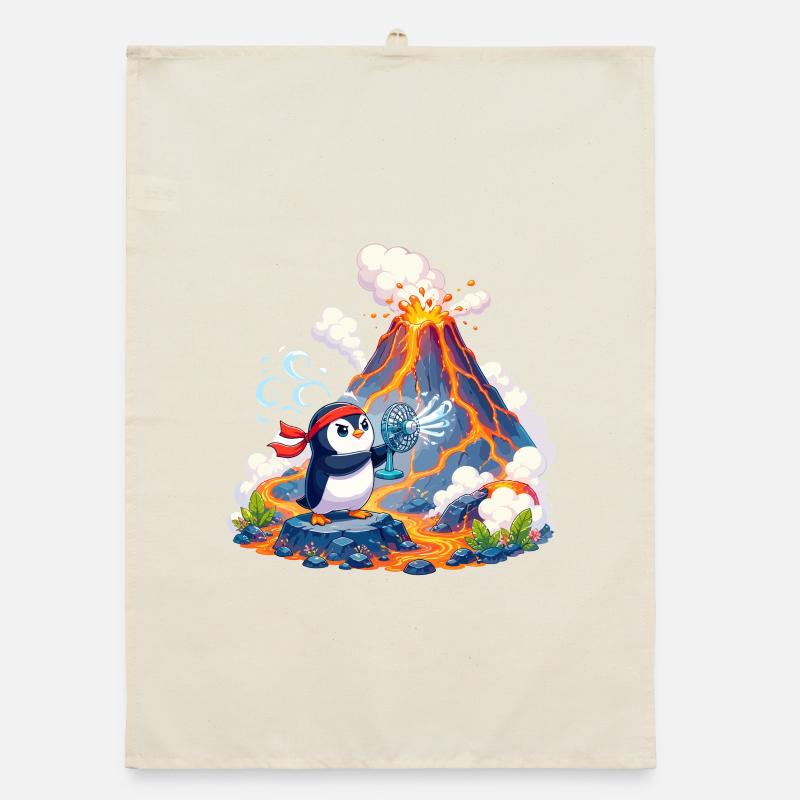 Lava-Pinguin mit Ventilator Organic Geschirrtuch