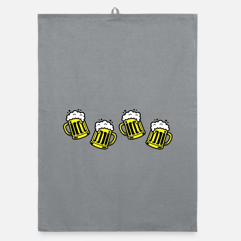 Bier Bierkrug Prost Comic Organic Geschirrtuch