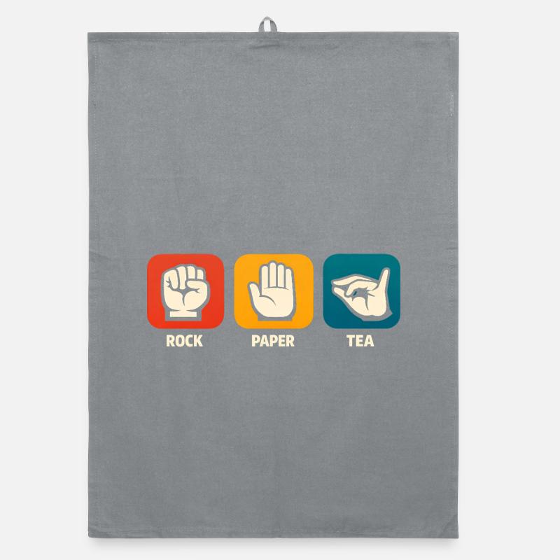 Rock Paper Tea Funny Tea Drinker Tea Organic dish towel