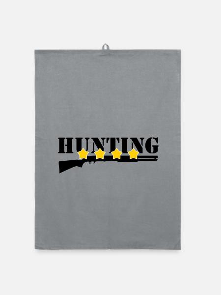 Hunting - Hunter - Organic dish towel - grey - Front
