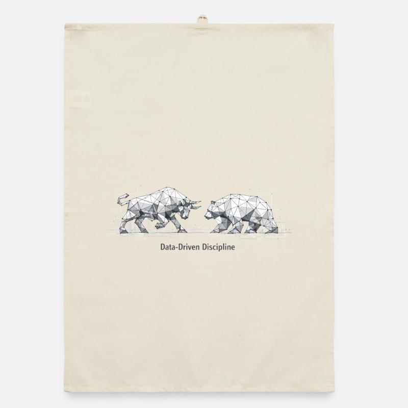 Data-Driven Discipline: Bull & Bear Design Organic dish towel