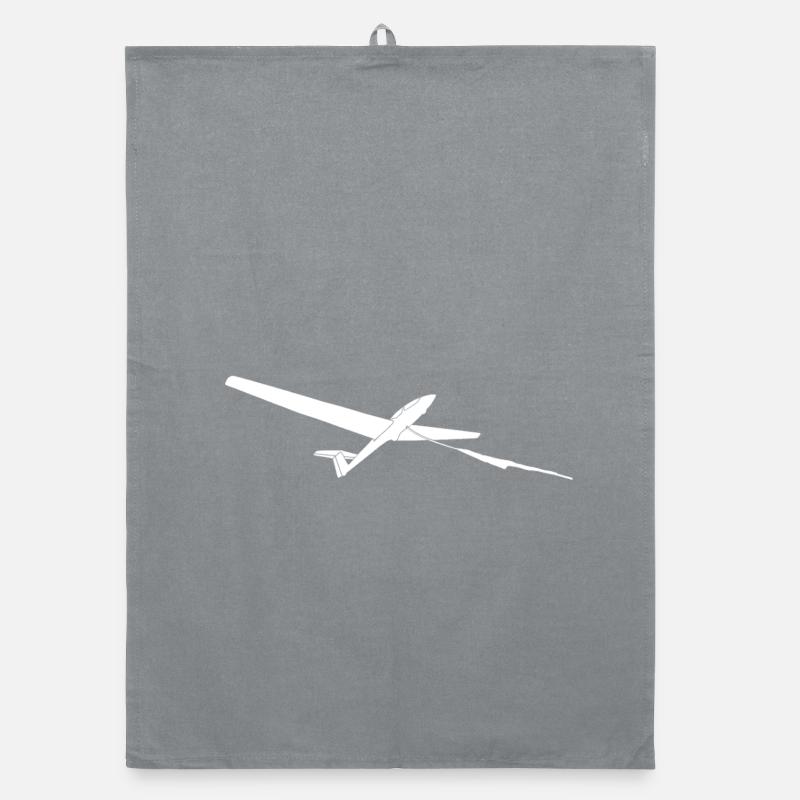 Glider Winch Launch Gliding Pilot Logo Organic dish towel