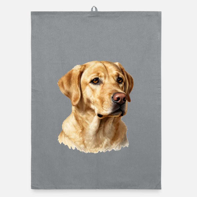 Porträt eines Golden Retrievers Organic Geschirrtuch