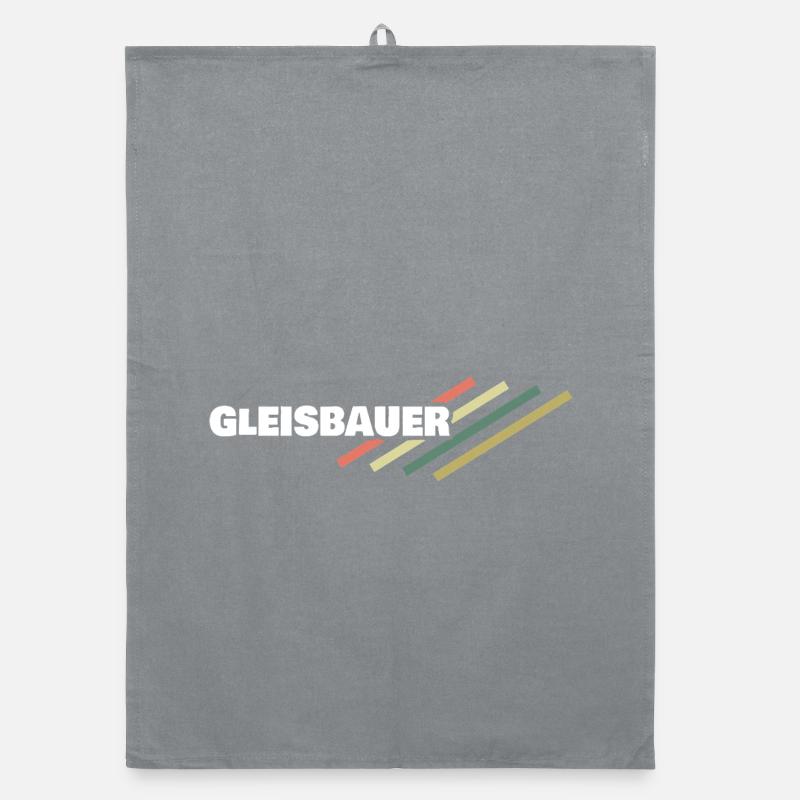 Arbeitsplatz Gleisbauer Organic Geschirrtuch