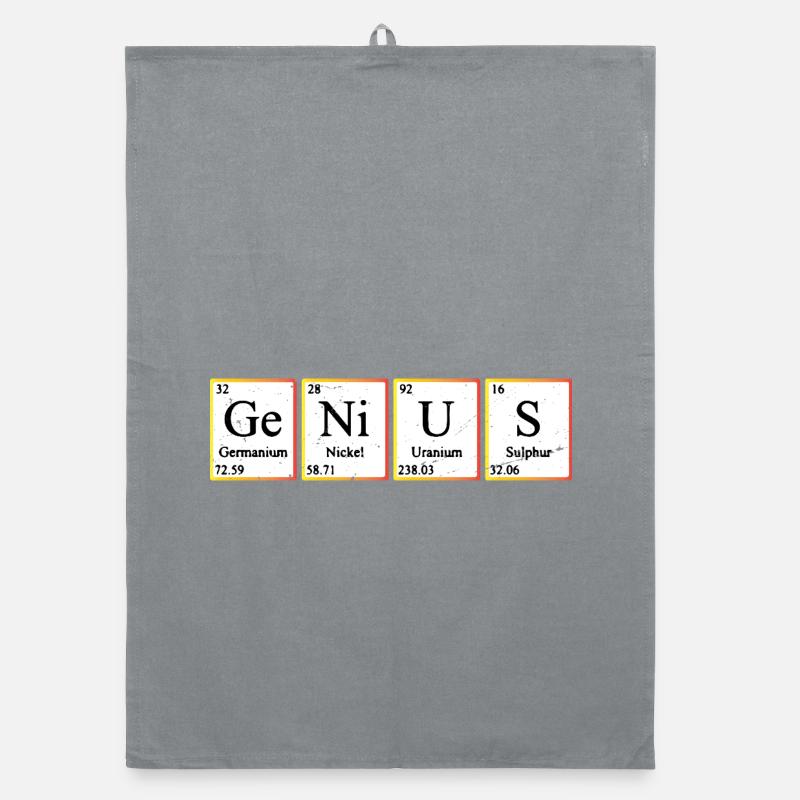 Genius Periodic Table Elements Chemistry Organic Geschirrtuch