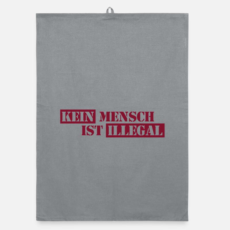 No One Is Illegal - Migration - Illegality Organic dish towel