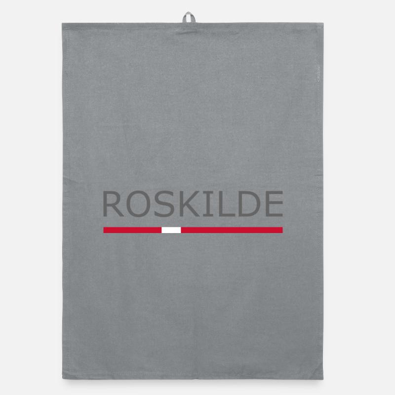 Roskilde - Drapeau du Danemark - Dänemark Torchon bio