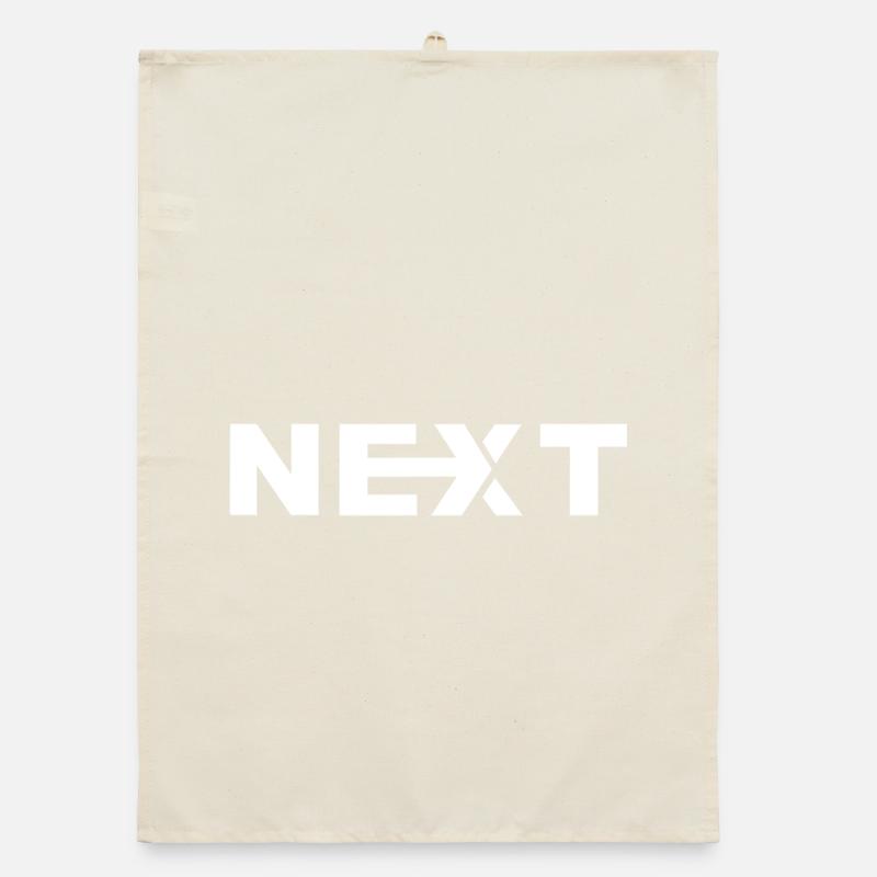 Next White Text Organic dish towel
