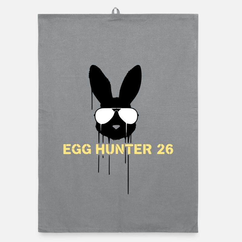 Egg Hunter 2026 Bunny Easter Organic dish towel