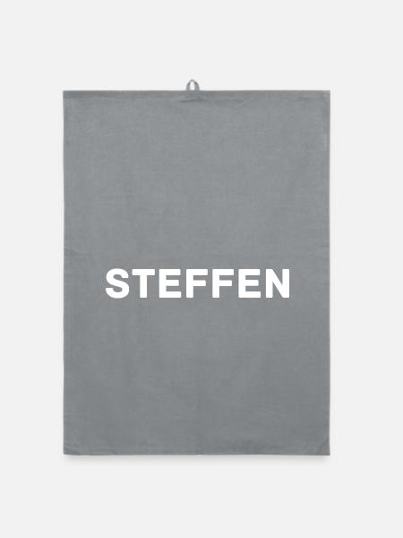 Steffen is your name Original Oldschool 90s - Organic dish towel - grey - Front