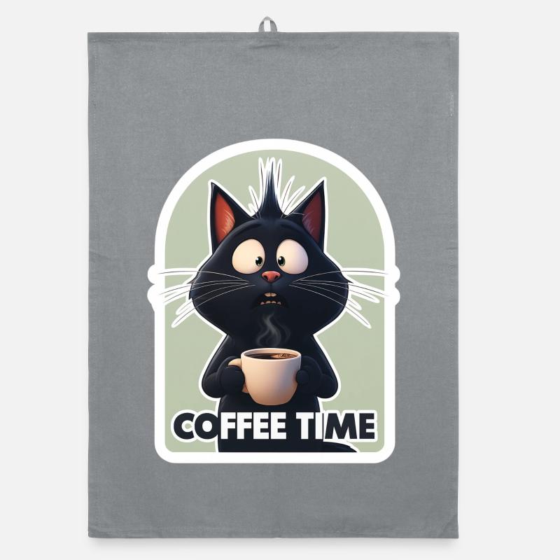 Chat avec texte sur le café Torchon bio
