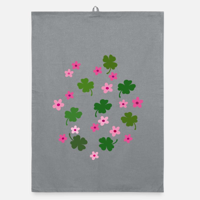 Glücksklee, Blümchen Organic Geschirrtuch