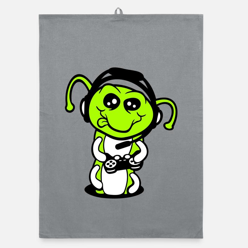 Gamer Caterpillar Nerd Gaming Controller Console Game Torchon bio