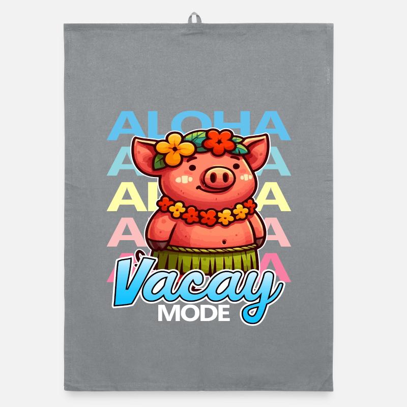 Mode Vacances Cochon Tropical Torchon bio