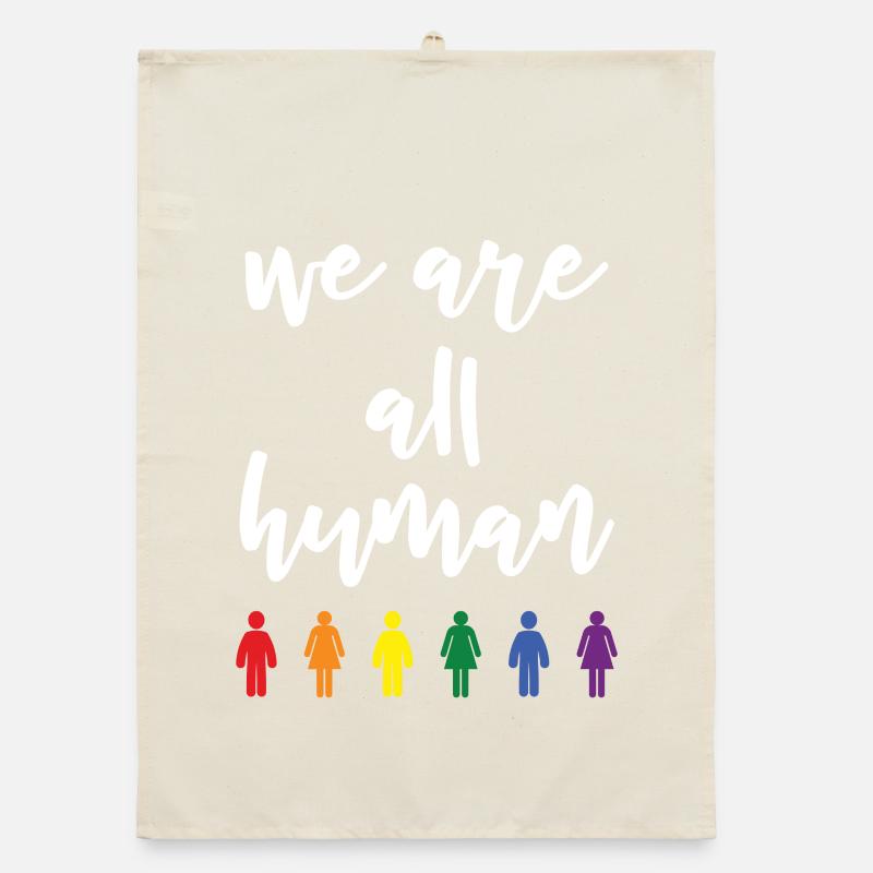 Pride Month - We Are All Human Organic dish towel