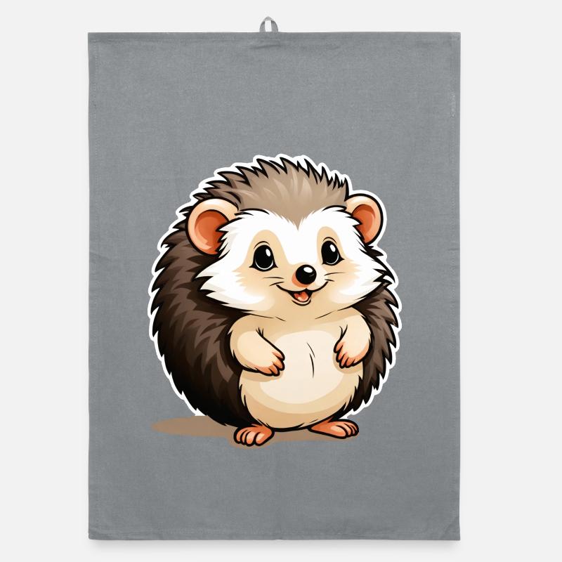 Petit hérisson mignon épineux Torchon bio