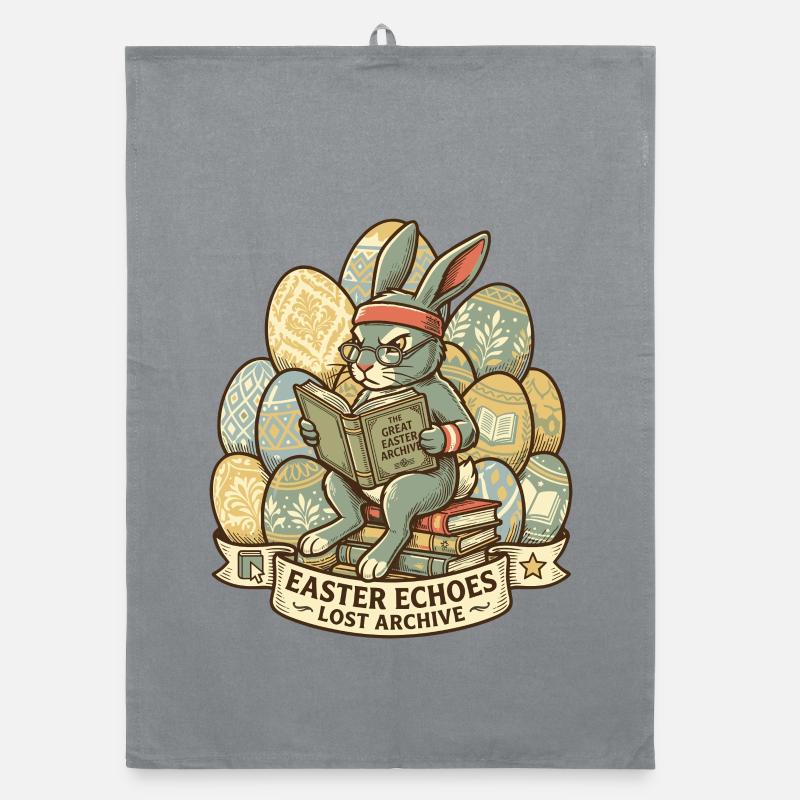 Easter Bunny Archivist Organic dish towel