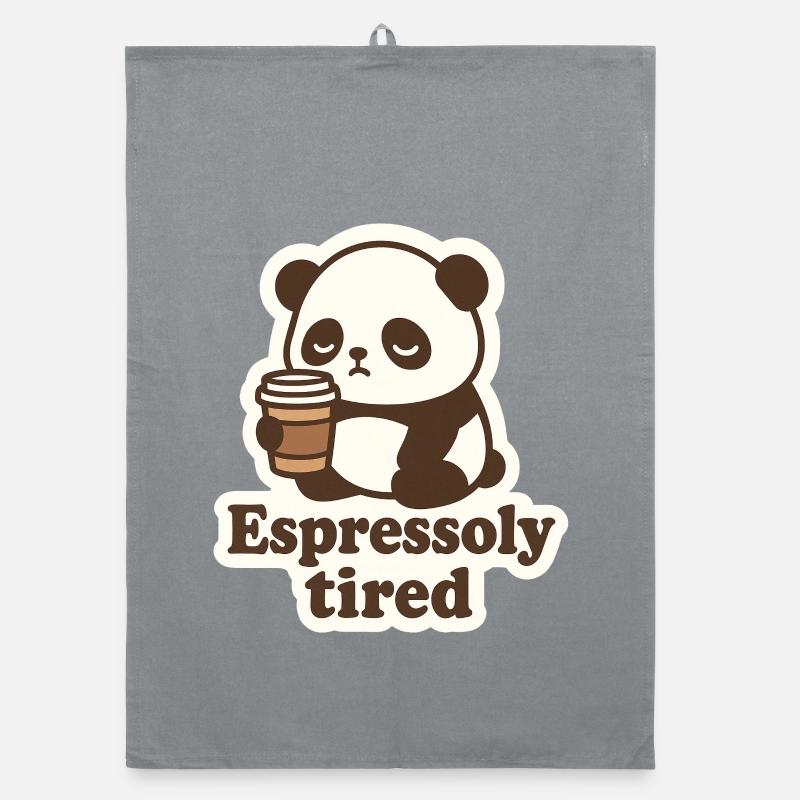 Espressoly Tired Panda Organic Geschirrtuch