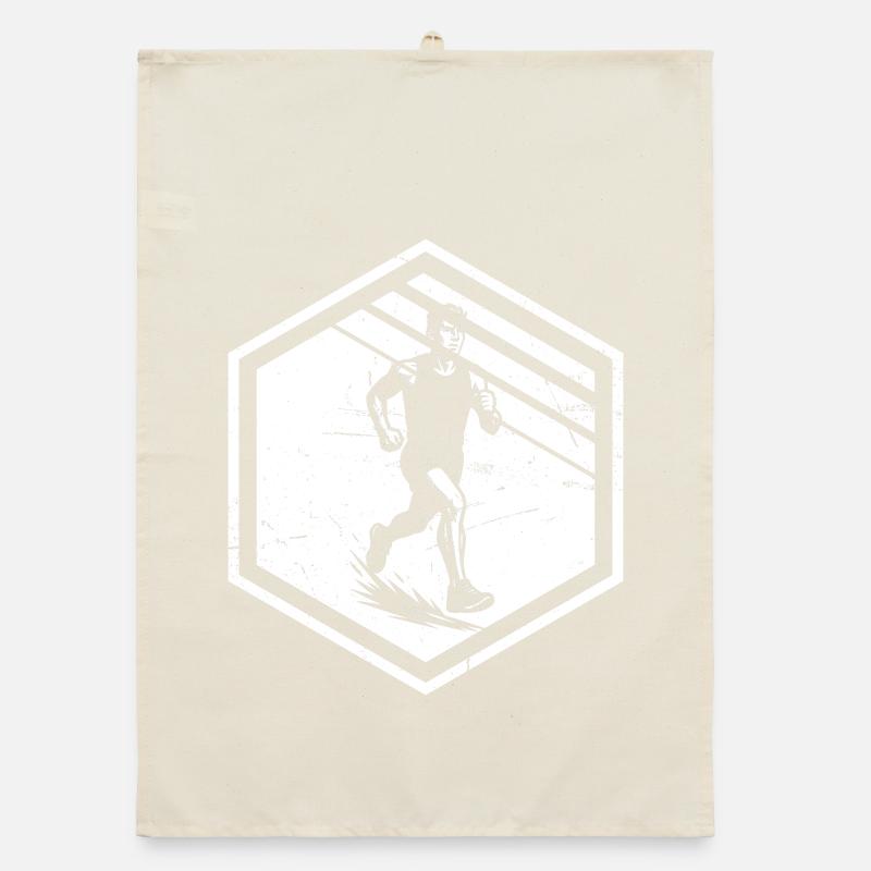 Modern Running Artwork Organic dish towel