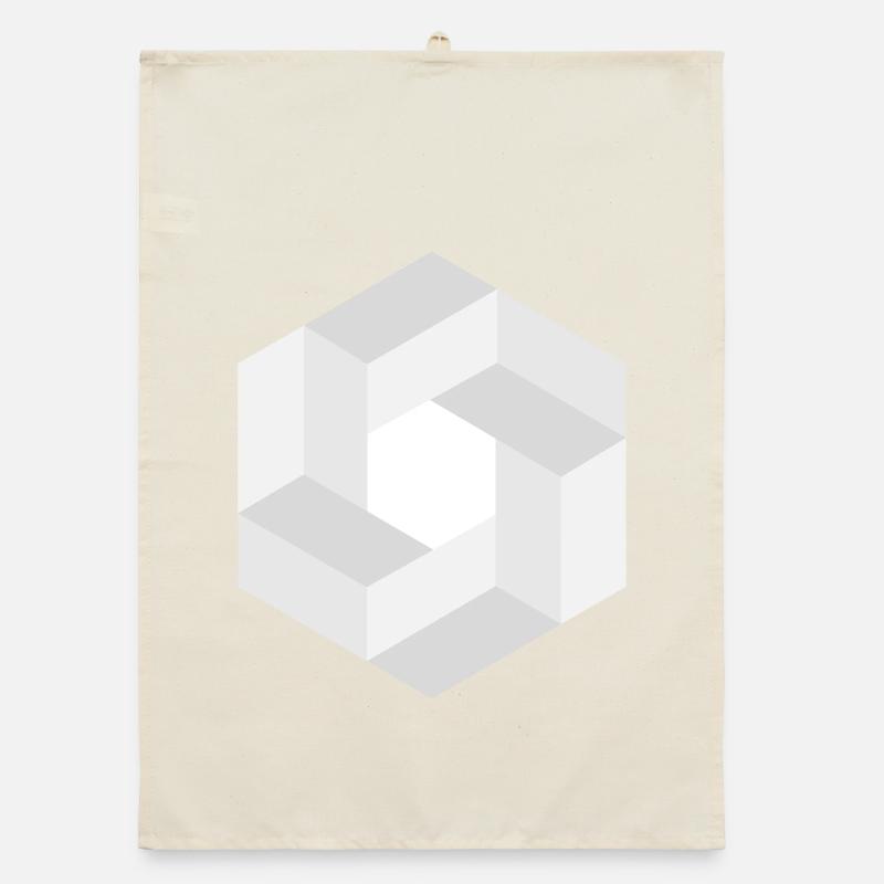 Black and white geometric pattern print Organic dish towel