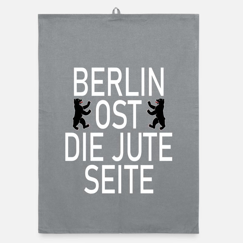 Berlin Ost die jute Seite Berliner Bär Organic Geschirrtuch