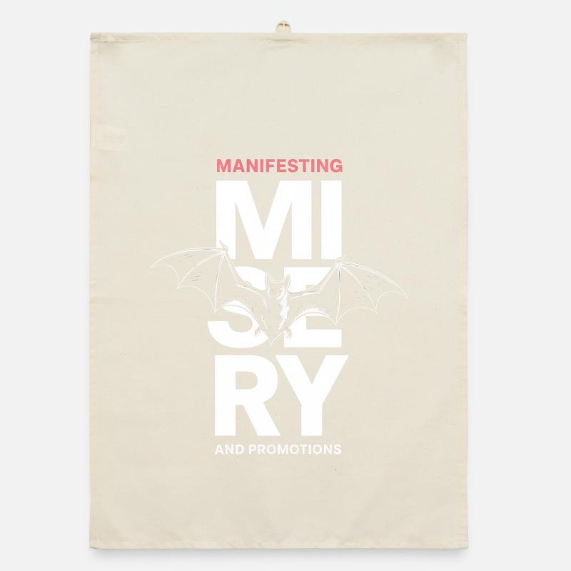 Manifesting Midnight Bat Organic dish towel