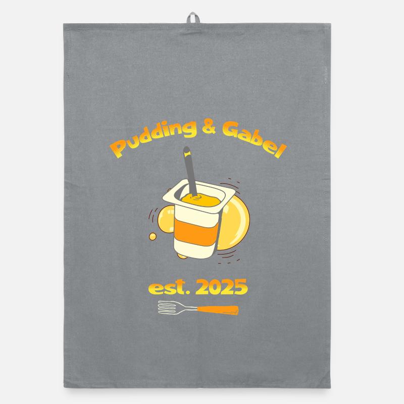 Pudding & Gabel Est. 2025 - Organic Geschirrtuch - Grau