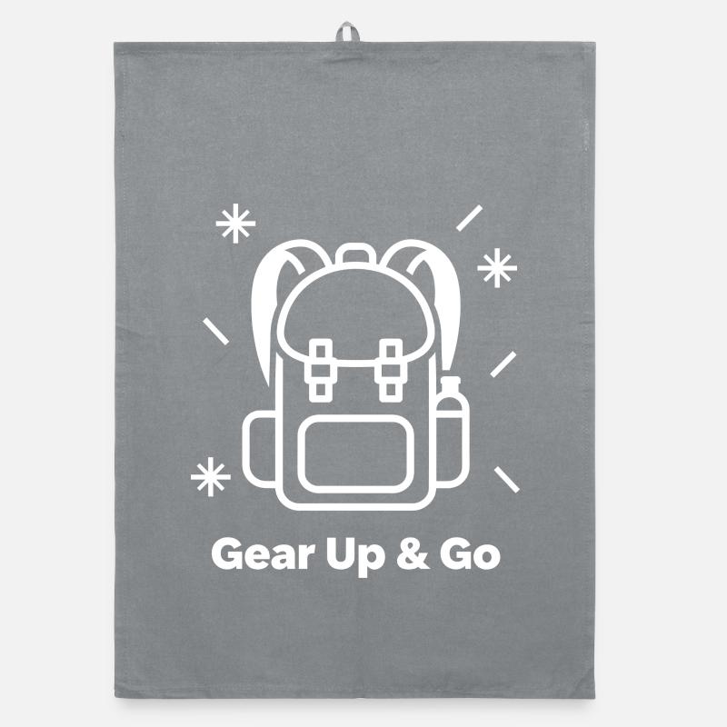 Gear Up Go Backpack Camping Hiking Organic dish towel