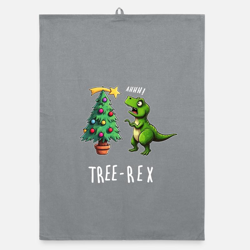 Baumrex Dino Christmas Fun Organic dish towel