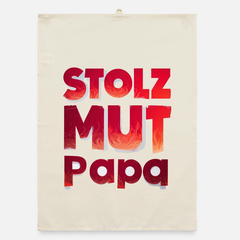 Fire Brigade Dad Pride Courage Strength Gift Idea Organic dish towel