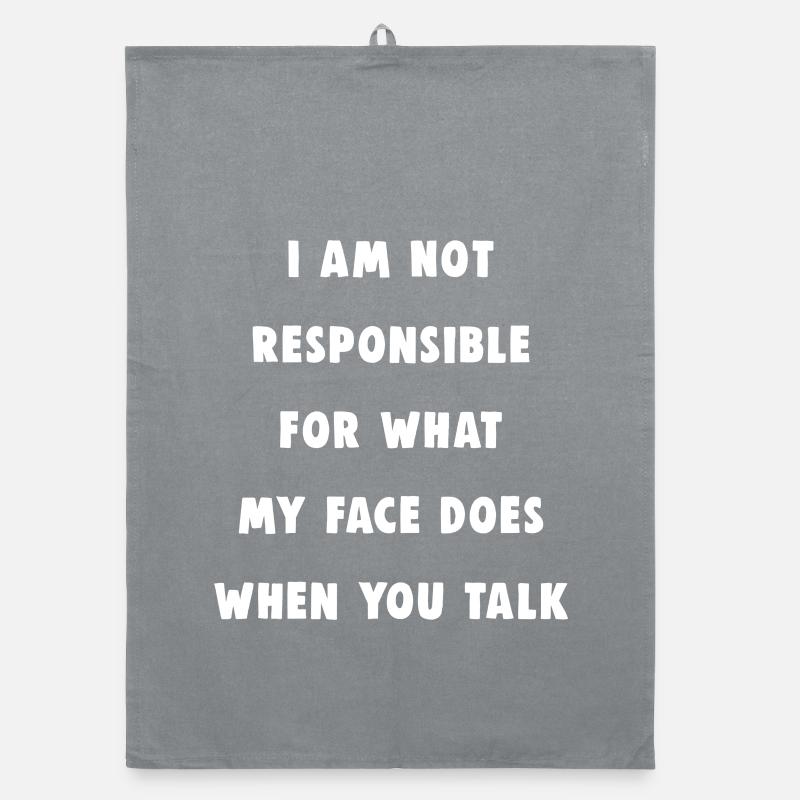 Not responsible for what my face does Organic Geschirrtuch