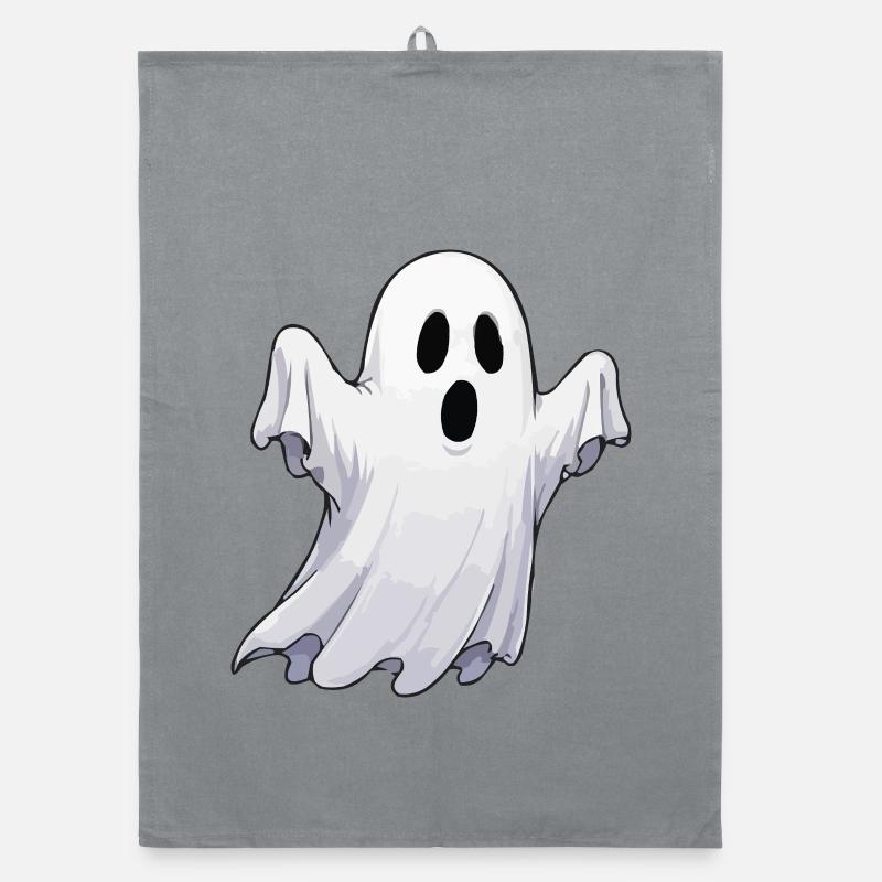 Friendly Haunted Ghost Organic dish towel