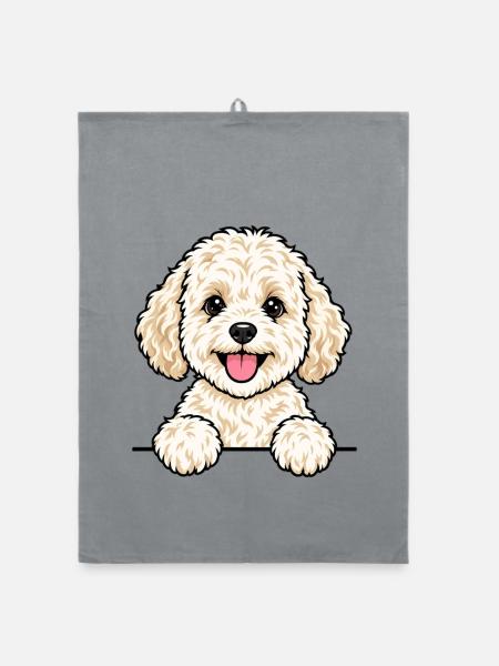 Maltipoo - Organic Geschirrtuch - Grau - Vorne