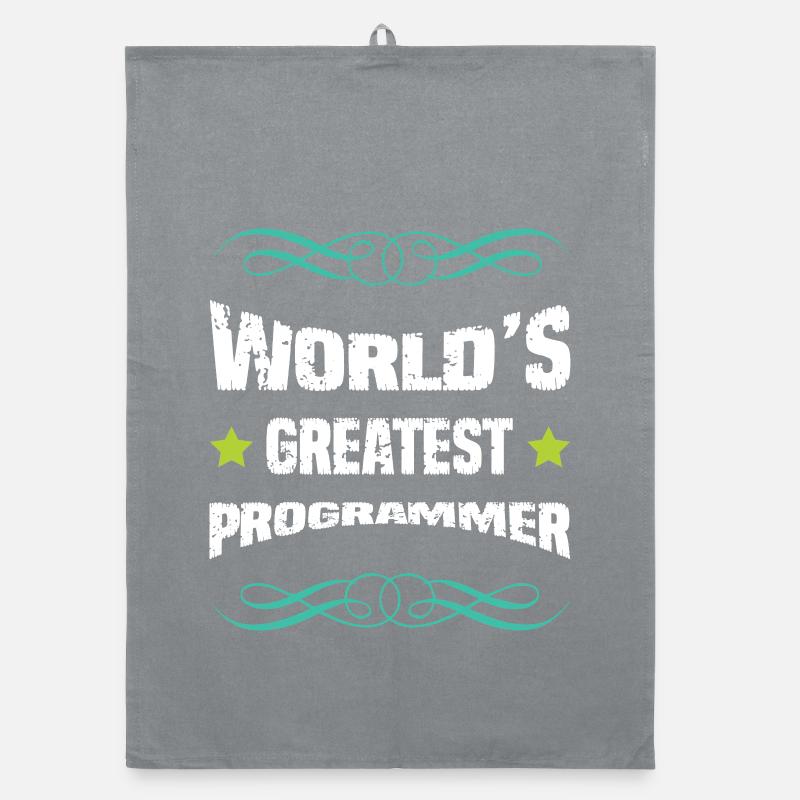 Weltbester Programmierer Shirt Organic Geschirrtuch