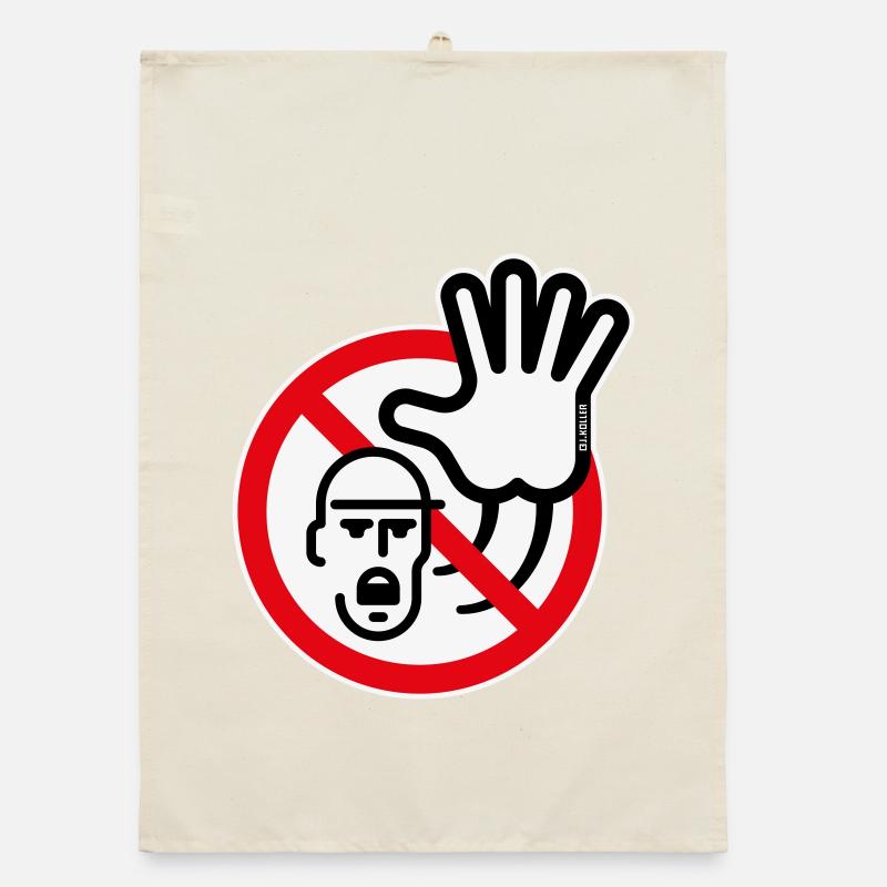 Warnzeichen / Warnung / Verbot (Symbol / 3C) Organic Geschirrtuch