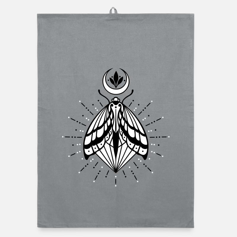 Moth moon crystal diamond firefly Organic dish towel