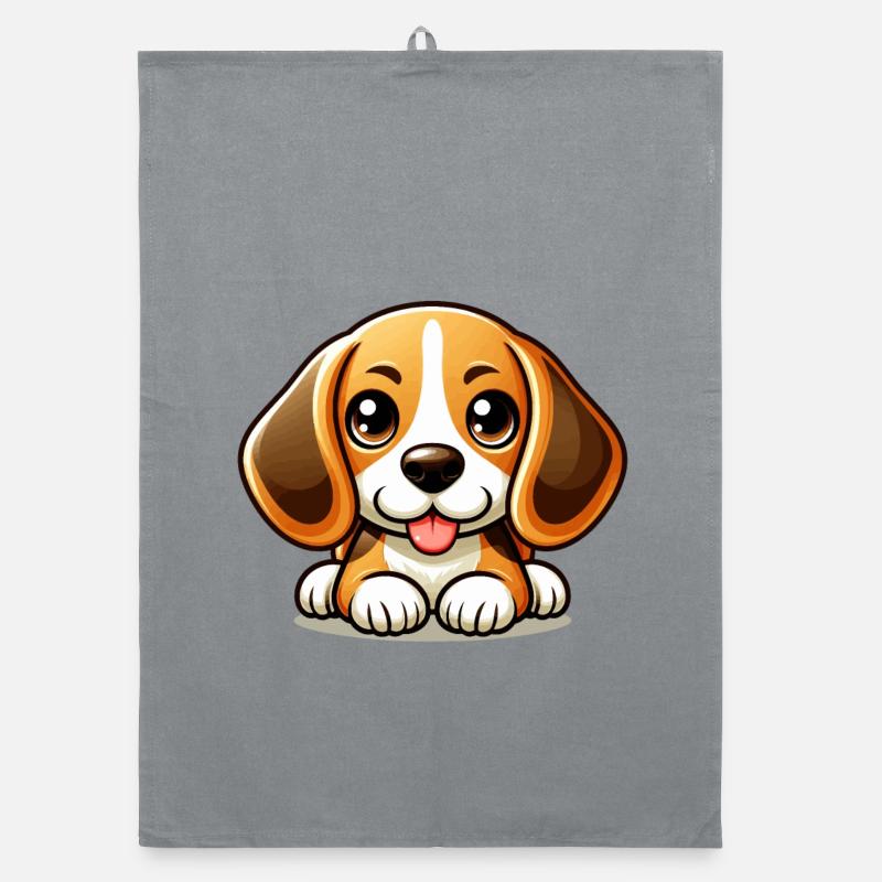 Cute Beagle Dog Organic dish towel