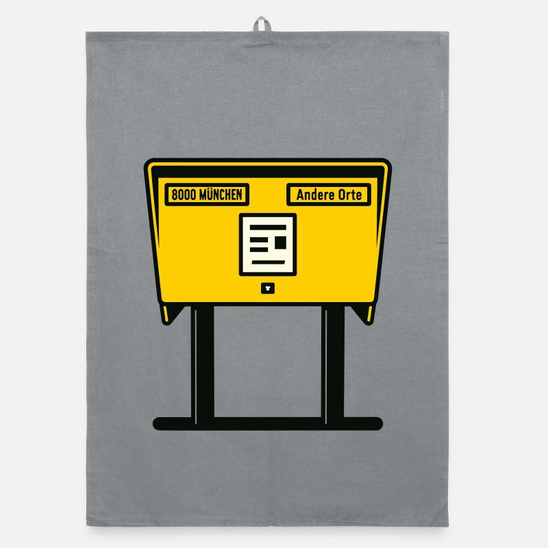 Munich Yellow Mailbox Organic dish towel