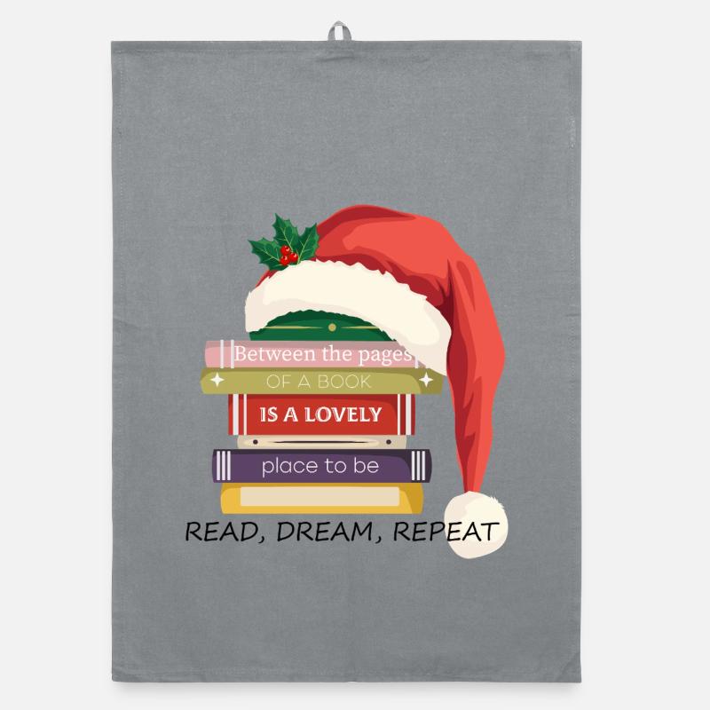 Livre Stack avec chapeau de Noël Torchon bio