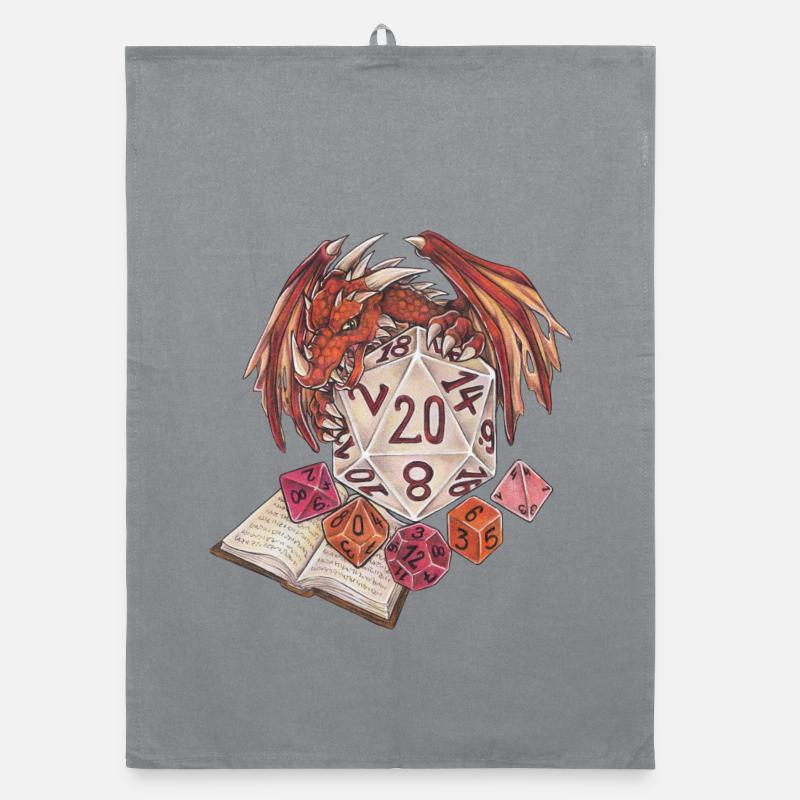 Role Playing Game Tabletop D20 Dice Game Master Organic dish towel