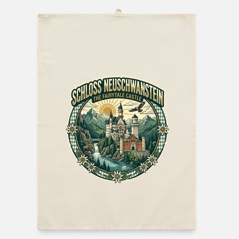 Neuschwanstein Castle Organic dish towel