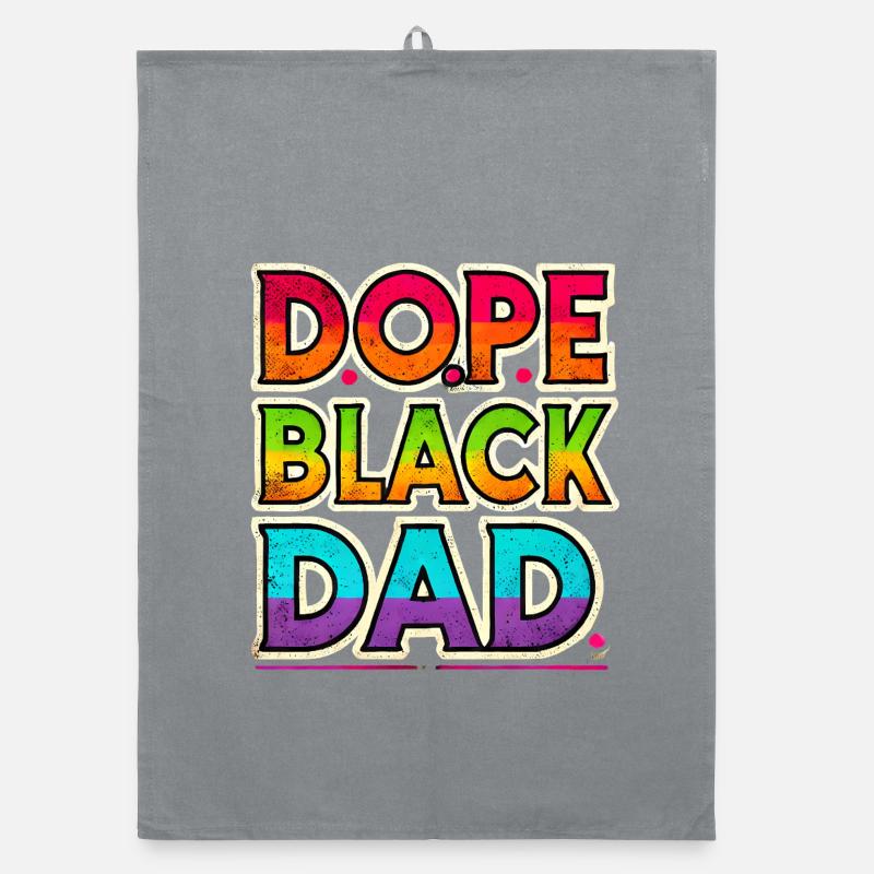 Cooles schwarzes Papa-Regenbogen-Design Organic Geschirrtuch
