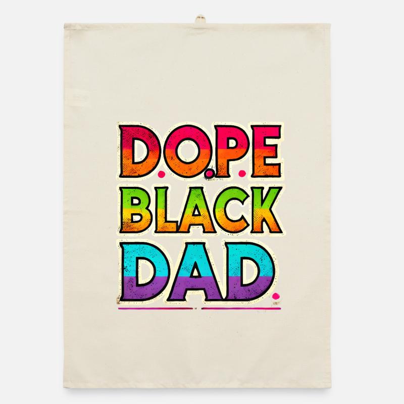 Cooles schwarzes Papa-Regenbogen-Design Organic Geschirrtuch