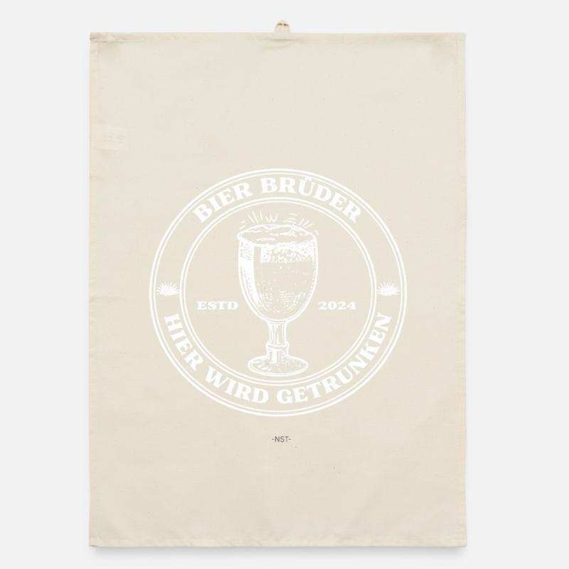 BierBrüder. Hier wird getrunken. Organic Geschirrtuch