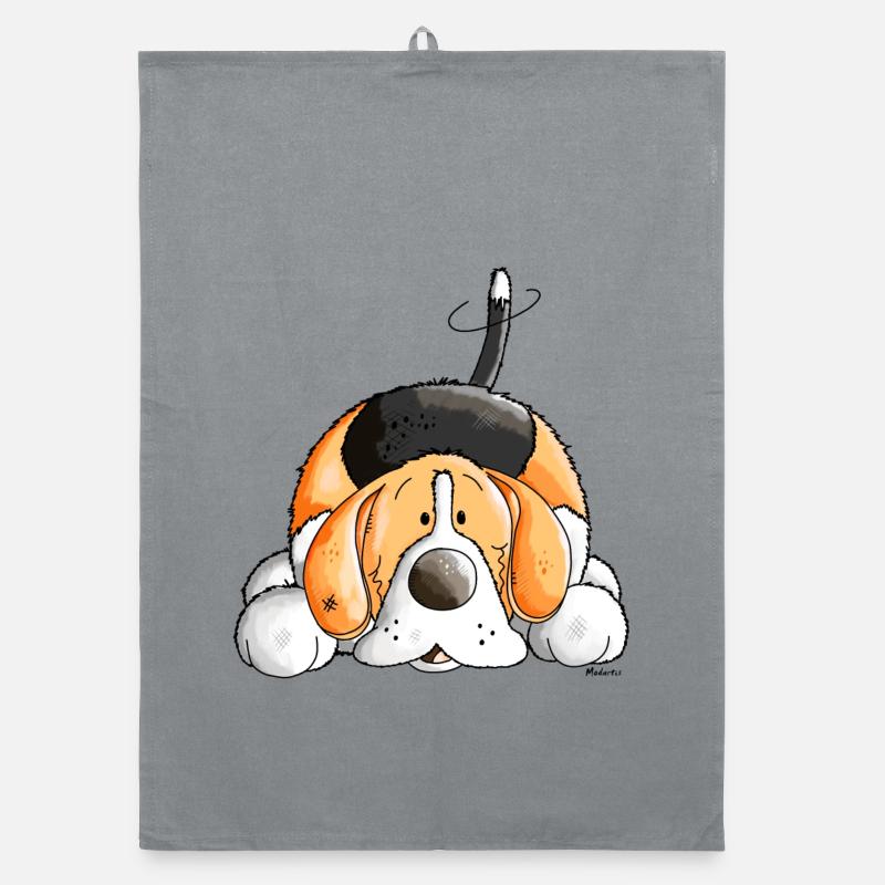 Verträumter Beagle Organic Geschirrtuch