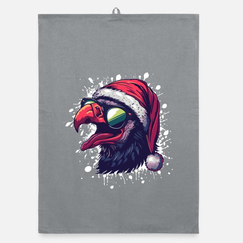 Harpie oiseau Noël drôle d’aigle Torchon bio