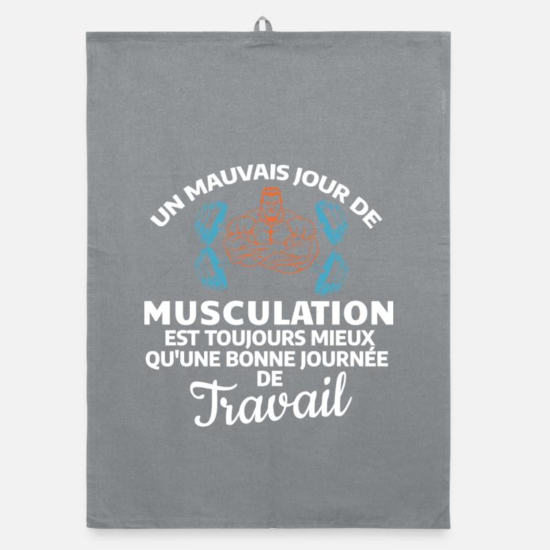 Force et Motivation Musculation Torchon bio