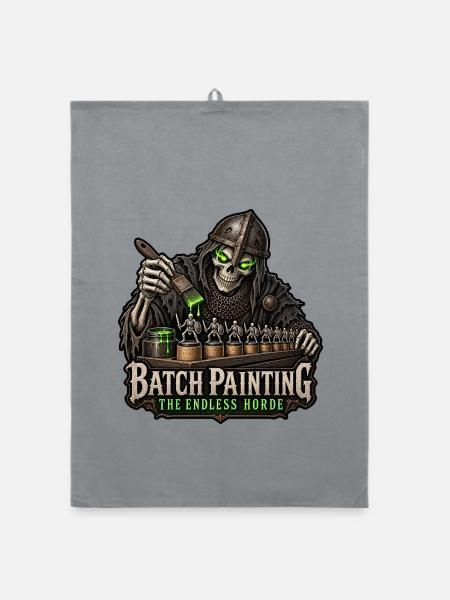 Batch Painting – The Endless Horde Skelett - Organic Geschirrtuch - Grau - Vorne
