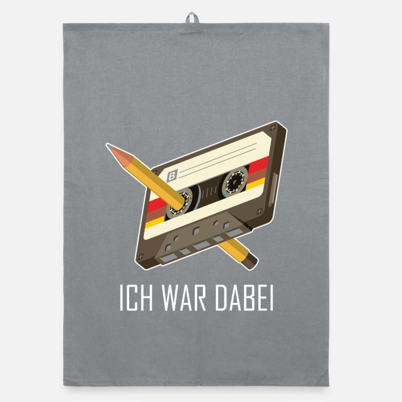 Kassette Bleistift 80er 90er Erinnerung Geschenk Organic Geschirrtuch